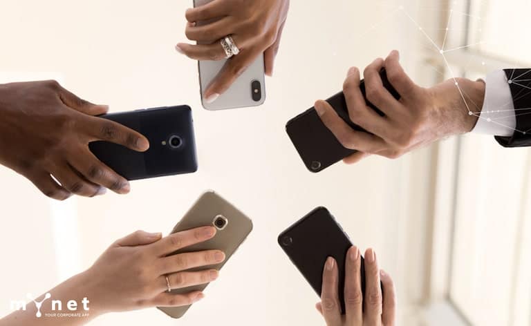 persone che usano MyNet, la app per la prenotazione risorse aziendali: dalle auto alle sale riunioni