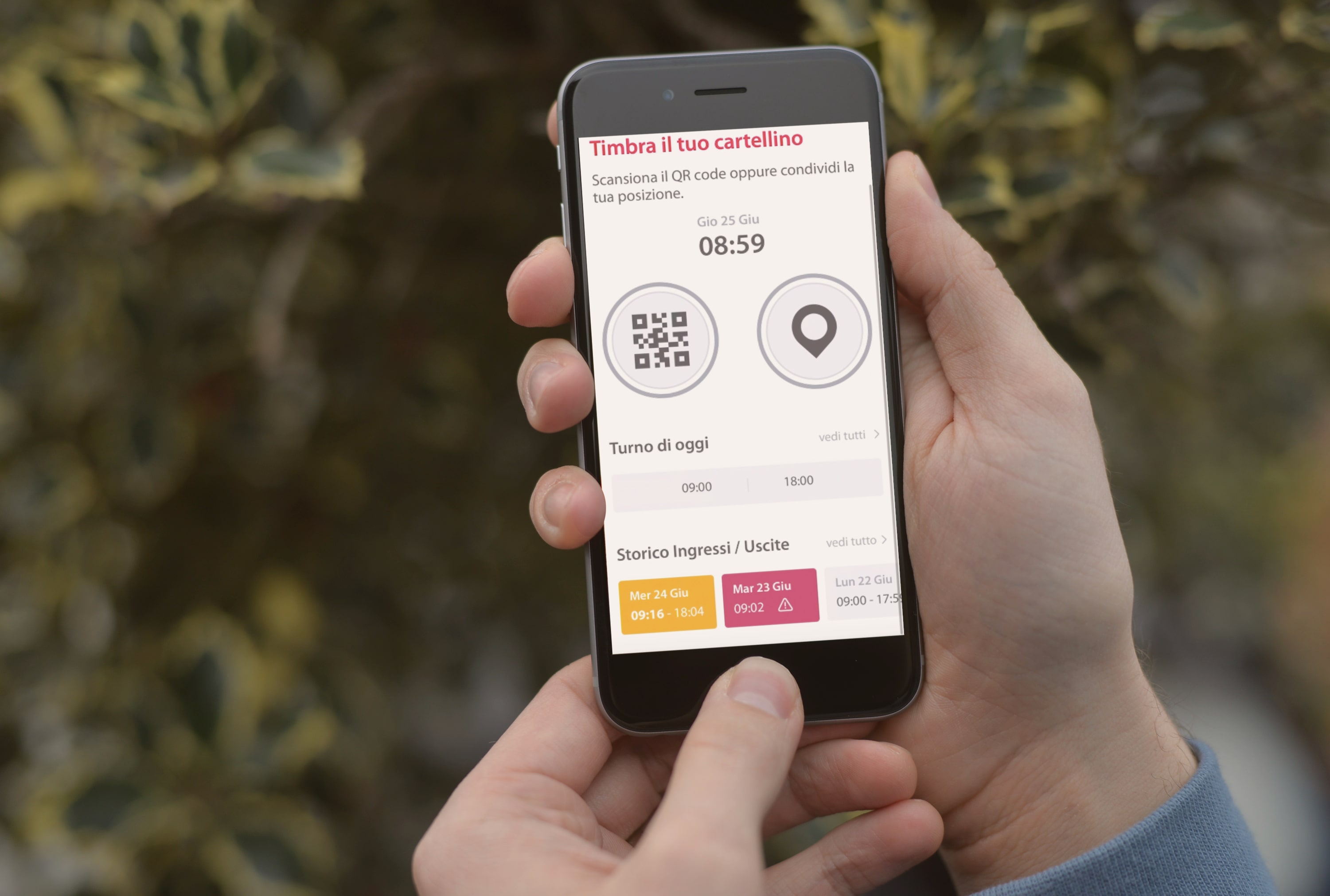 Rilevazione presenze: per timbrare il cartellino basta l'App Aziendale MyNet e il Modulo Timbratore