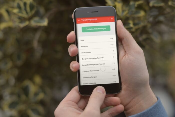 richiesta ferie di un dipendente attraverso il modulo Ticket HR dell'App MyNet