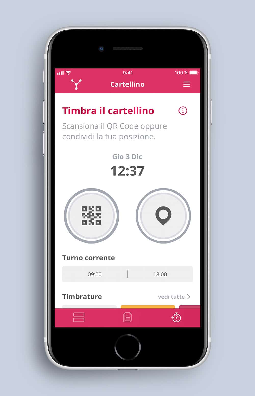 Rilevazione presenze: per timbrare il cartellino basta l'App Aziendale MyNet e il Modulo Timbratore